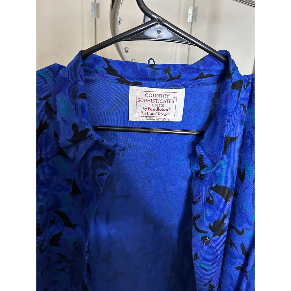Women's Pendleton Vintage  2 Piece skirt set size 8 blue - Picture 4 of 5